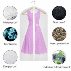 Univivi Hanging Garment Bag 43 Inch Suit Bag For Storage(Set Of 6) Washable Translucent Lightweight Garment Bags For Dress Suits, Jackets, T-Shirt, Sports Coats Etc. -Luggage Sales Shop 51PwpIU01RL