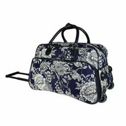 Vibrant Garden Floral Bouquet Motif Rolling Lightweight Carry On Duffel Bag, Printed Modern Graphic 9 Vibrant Garden Floral Bouquet Motif Rolling Lightweight Carry On Duffel Bag, Printed Modern Graphic -Luggage Sales Shop 51RAGVfdjvL