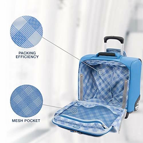 Travelpro Luggage Maxlite 5 16" Lightweight Carry-on Rolling Tote Suitcase, Azure Blue 6 Travelpro Luggage Maxlite 5 16" Lightweight Carry-on Rolling Tote Suitcase, Azure Blue - Image 4