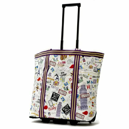 Olympia Luggage Cosmopolitan Rolling Shopper Tote, City, One Size 3 Olympia Luggage Cosmopolitan Rolling Shopper Tote, City, One Size