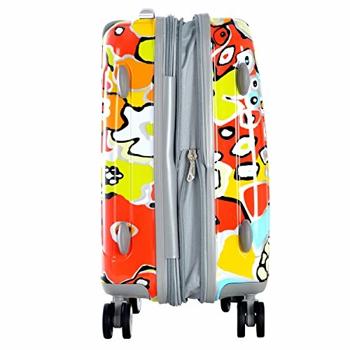 Olympia Luggage Blossom 25 Inch Expandable Vertical Rolling Upright Bag, Aqua, One Size 4 Olympia Luggage Blossom 25 Inch Expandable Vertical Rolling Upright Bag, Aqua, One Size - Image 2