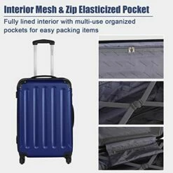 Goplus 3Pcs Luggage Set, Hardside Travel Rolling Suitcase, 20/24/28 Rolling Luggage Upright, Hardshell Spinner Luggage Set With Telescoping Handle, Coded Lock Travel Trolley Case (Dark Blue) 13 Goplus 3Pcs Luggage Set, Hardside Travel Rolling Suitcase, 20/24/28 Rolling Luggage Upright, Hardshell Spinner Luggage Set With Telescoping Handle, Coded Lock Travel Trolley Case (Dark Blue) -Luggage Sales Shop 51WM4v9qQZL