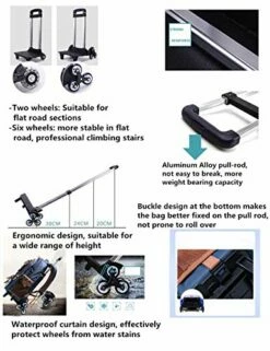 C-Xka Nylon Rolling Backpack Carry-On Luggage Travel Duffel Bag Wheeled Book Bag Detachable Dual 13 C-Xka Nylon Rolling Backpack Carry-On Luggage Travel Duffel Bag Wheeled Book Bag Detachable Dual -Luggage Sales Shop 51Z539SHCqL