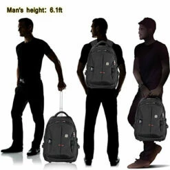 19” Rolling Carry-On Luggage Travel Duffel Bag For Men，Tsa Checkpoint Friendly Wheeled Backpack, -Luggage Sales Shop 51ZRwOC88IL