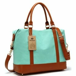 Women Ladies Canvas Travel Weekender Bag Overnight Carry-on Tote Shoulder Bag Duffel In Trolley -Luggage Sales Shop 51a9YVW8ltL