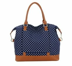 BAOSHA HB-28 Ladies Women Canvas Travel Weekender Bag Overnight Carry-on Shoulder Duffel Tote Bag (Blue Dot) 13 BAOSHA HB-28 Ladies Women Canvas Travel Weekender Bag Overnight Carry-on Shoulder Duffel Tote Bag (Blue Dot) -Luggage Sales Shop 51bCnmOiqCL e1bd9a96 9e91 4cca af0d b184d42caffd