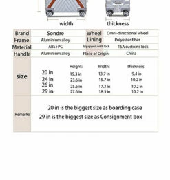 Sondre X Luggage Rolling Wheels Old Fashion Trunk Suitcase PC ABS Spinner Hardshell Carry On With TSA Lock 20" 24" 26" 29"(White) 15 Sondre X Luggage Rolling Wheels Old Fashion Trunk Suitcase PC ABS Spinner Hardshell Carry On With TSA Lock 20" 24" 26" 29"(White) -Luggage Sales Shop 51l0kK 2BKxfL