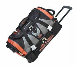 Harley Davidson Harley-Davidson 21 Inch Carry-On Duffel, Lightweight Wheeled Bag 99622-RUST/BLK