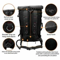 American Stoic Carry On Bag Black - 50L TSA Approved Weekender Bag – Convertible From 19” Laptop Backpack To Carryon Duffel Bag – 22x14x9 (43 Linear) Inches -Luggage Sales Shop 51odIYJtI7L