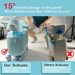 ANIMOR Kids Travel Partner Ride-On Suitcase And Carry-On Luggage, Classic Rolling Luggage (Penguin Blue) -Luggage Sales Shop 51orbkN9QfL