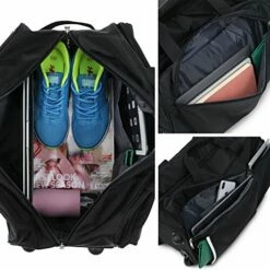 Rolling Duffel Bag, Water Repellent Wheeled Duffel Carry On Luggage 20inch Black 15 Rolling Duffel Bag, Water Repellent Wheeled Duffel Carry On Luggage 20inch Black -Luggage Sales Shop 51ov76AmFdL