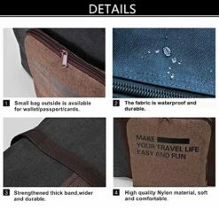 Spirit Airline Personal Item Carry-on Bag Unisex's Lightweight Foldable Duffel Travel Luggage Bag 18 X 14 X 8 Inches(Blue With Strap) -Luggage Sales Shop 51pBrY0Vx5L