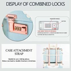 COTRUNKAGE 24 Inch Large Vintage Luggage Set 2 Pieces Rolling Suitcases For Women (13" & 24", Sky Blue) 9 COTRUNKAGE 24 Inch Large Vintage Luggage Set 2 Pieces Rolling Suitcases For Women (13" & 24", Sky Blue) -Luggage Sales Shop 51rT87MOSxL