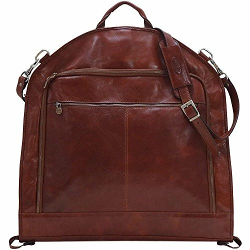 Floto Collection Brown Leather Garment Suit Bag 3 Floto Collection Brown Leather Garment Suit Bag