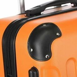 SSLine 3 Piece Luggage Sets Hardshell Spinner Luggages Swivel Wheels Suitcase Portable Rolling Trolley Case - 20" 24" 28" Spinner Suitcases Orange -Luggage Sales Shop 51rrOgDya2L