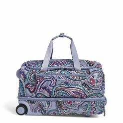 Vera Bradley Women's Duffle Luggage Vera Bradley Women S Lighten Up Foldable Duffel Rolling Suitcase Kona Paisley One Size, Kona Paisley, One Size US