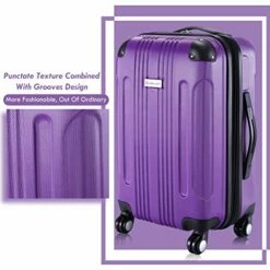 Goplus 20" ABS Carry On Luggage Expandable Hardside Travel Bag Trolley Rolling Suitcase GLOBALWAY (Purple) 14 Goplus 20" ABS Carry On Luggage Expandable Hardside Travel Bag Trolley Rolling Suitcase GLOBALWAY (Purple) -Luggage Sales Shop 51tBeYPJPYL