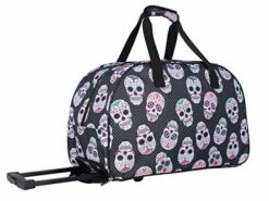 Betsey Johnson Luggage Designer Pattern Suitcase Wheeled Duffel Carry On Bag (Paris Love) (One -Luggage Sales Shop 51tLgAw5MqL