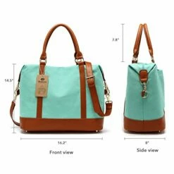 Women Ladies Canvas Travel Weekender Bag Overnight Carry-on Tote Shoulder Bag Duffel In Trolley -Luggage Sales Shop 51v7 um1RZL