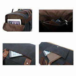 BLUBOON Travel Duffel Bag Canvas Weekender Overnight Carry-on Luggage With Genuine Leather Trim For 15 BLUBOON Travel Duffel Bag Canvas Weekender Overnight Carry-on Luggage With Genuine Leather Trim For -Luggage Sales Shop 51w9ls3TnLL