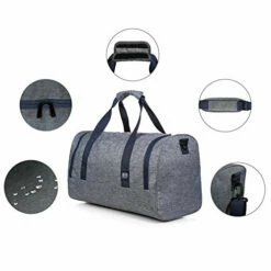 BAGSMART Travel Duffel Bag Large Weekender Bag Carry-on Luggage With Shoe Bag 40L, Grey -Luggage Sales Shop 51wrrkqo9HL