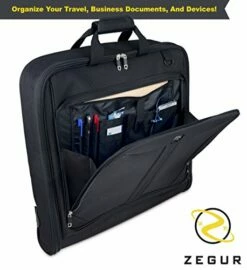 ZEGUR Suit Carry On Garment Bag For Travel & Business Trips With Shoulder Strap (Black) -Luggage Sales Shop 51xWF2qvgDL bb3b84ab 1877 4726 8375 17d9933382e1