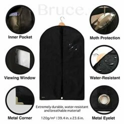 Bruce. 3 X Premium Garment Bag Incl. Shoe Bag | 39.4 X 23.6 Inches | Suit Bags For Travel And Storage | Breathable Bags For Suits, Jackets And Dresses (39.4 X 23.6 Inches - 100 Cm X 60 Cm) -Luggage Sales Shop 51zLQly8GzL