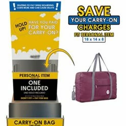 For Spirit Airlines Foldable Travel Duffel Bag Tote Carry On Luggage Sport Duffle Weekender Overnight For Women And Girls (3112 Wine Red) -Luggage Sales Shop 51z 2Bw7s 2BqHL