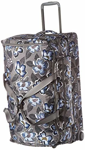 Vera Bradley Recycled Lighten Up Reactive XL Foldable Rolling Duffle Luggage, Blooms Shower 3 Vera Bradley Recycled Lighten Up Reactive XL Foldable Rolling Duffle Luggage, Blooms Shower
