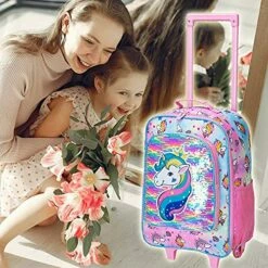 Kids Suitcase, Rolling Luggage With Wheels For Girls - Unicorn 13 Kids Suitcase, Rolling Luggage With Wheels For Girls - Unicorn -Luggage Sales Shop 61N9pJM85NS