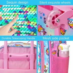 Kids Suitcase, Rolling Luggage With Wheels For Girls - Unicorn 15 Kids Suitcase, Rolling Luggage With Wheels For Girls - Unicorn -Luggage Sales Shop 61RhWVwgC L