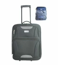 Boardinglbue Rolling Personal Item 18" Under Seat Basic Luggage American Spirit Frontier (BK) Bonus
