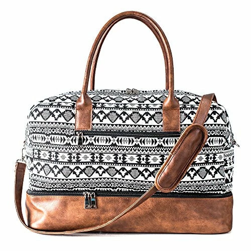 MyMealivos Canvas Weekender Bag, Overnight Travel Carry On Duffel Tote With Shoe Pouch (black) 3 MyMealivos Canvas Weekender Bag, Overnight Travel Carry On Duffel Tote With Shoe Pouch (black)