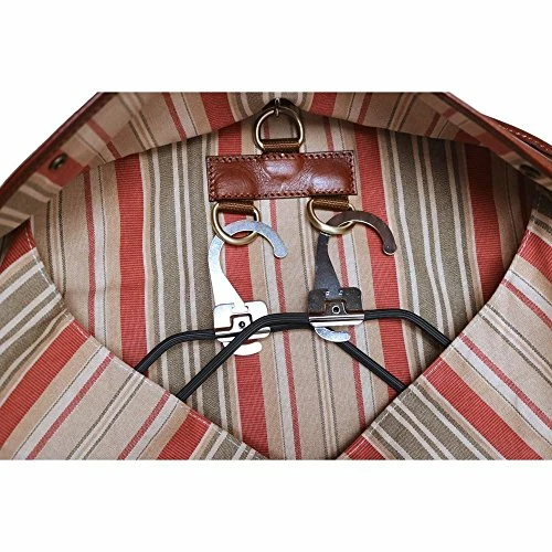 Floto Collection Brown Leather Garment Suit Bag 6 Floto Collection Brown Leather Garment Suit Bag - Image 4