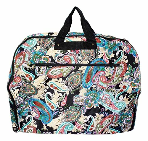 Fashionable Travel Garment Bags With Extended Hanger - Custom Embroidery Available (Multi Paisley) 3 Fashionable Travel Garment Bags With Extended Hanger - Custom Embroidery Available (Multi Paisley)