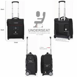 VERAGE Wheeled Underseat Carry-on Rolling Business Suitcase With USB Port,16.5 Inch Softside Airline Approved Luggage -Luggage Sales Shop 713AYKt2yLL