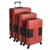 TACH TUFF 3-Piece Hardcase Connectable Luggage & Carryon Travel Bag Set | Rolling Suitcase With Patented Built-In Connecting System | Easily Link & Carry 9 Bags At Once (wine Red) -Luggage Sales Shop 71BUdgibg1L