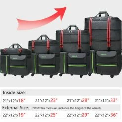 Extra Large Expandable Lightweight Luggage Rolling Duffel Bag (XXL) With Wheels Travelling Foldable Suitcase -Luggage Sales Shop 71dVbSXgsJL