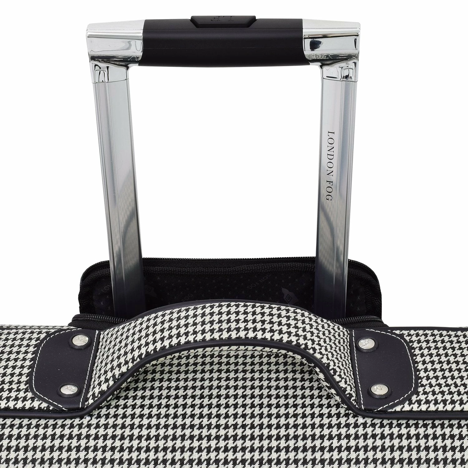 London Fog Cambridge II 44" Wheeled Garment Bag, Black White Houndstooth 5 London Fog Cambridge II 44" Wheeled Garment Bag, Black White Houndstooth - Image 3