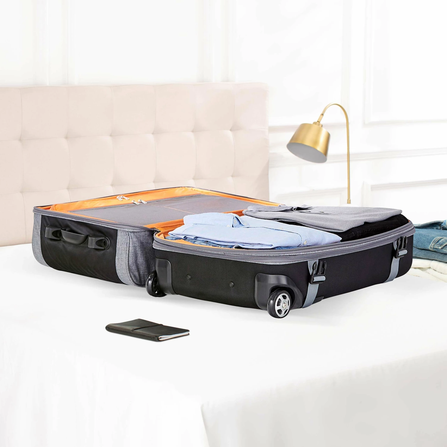 AmazonBasics Rolling Travel Duffel Bag Luggage With Wheels, Medium, Grey 8 AmazonBasics Rolling Travel Duffel Bag Luggage With Wheels, Medium, Grey - Image 6