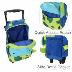 Yodo Zoo 3-Way Toddler Backpack With Wheels Or Little Kids Rolling Luggage, With Front Pouch And Side Bottle Holders, For Toddler Boys And Girls, Dinosaur -Luggage Sales Shop 81dSHbtjeTL
