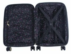 Betsey Johnson 26 Inch Checked Luggage Collection - Expandable Scratch Resistant (ABS + PC) Hardside Suitcase - Designer Lightweight Bag With 8-Rolling Spinner Wheels (Stripe Floral Hummingbird) -Luggage Sales Shop 81hpu8lB1XL