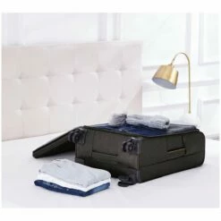 AmazonBasics Belltown Softside Rolling Spinner Suitcase Luggage - 25 Inch, Heather Black -Luggage Sales Shop 81pViYVV0AL