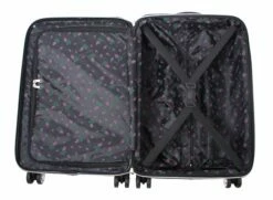 Betsey Johnson 30 Inch Checked Luggage Collection - Expandable Scratch Resistant (ABS + PC) Hardside Suitcase - Designer Lightweight Bag With 8-Rolling Spinner Wheels (Stripe Roses) -Luggage Sales Shop 81tafD6Tx4L