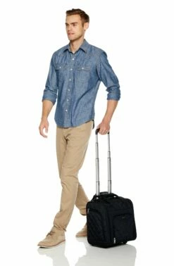 AmazonBasics Underseat Carry-On Rolling Travel Luggage Bag - Black Quilted 13 AmazonBasics Underseat Carry-On Rolling Travel Luggage Bag - Black Quilted -Luggage Sales Shop 81xTnGsNdwL