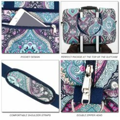 Travel Foldable Waterproof Duffel Bag - Lightweight Carry Storage Luggage Tote Duffel Bag. (Green Floral) -Luggage Sales Shop 9170kZBZ 9L