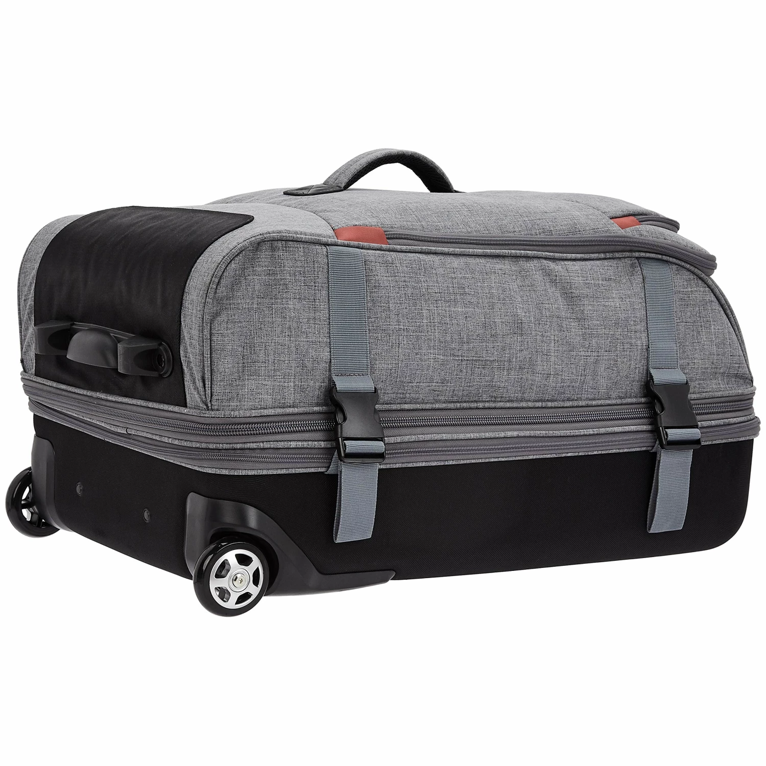 AmazonBasics Rolling Travel Duffel Bag Luggage With Wheels, Medium, Grey 4 AmazonBasics Rolling Travel Duffel Bag Luggage With Wheels, Medium, Grey - Image 2