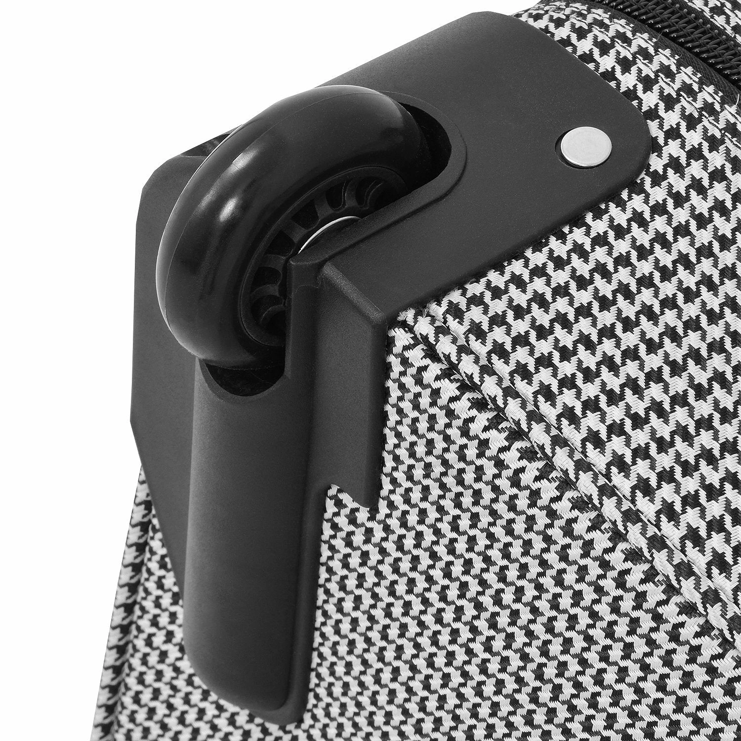 London Fog Cambridge II 44" Wheeled Garment Bag, Black White Houndstooth 6 London Fog Cambridge II 44" Wheeled Garment Bag, Black White Houndstooth - Image 4