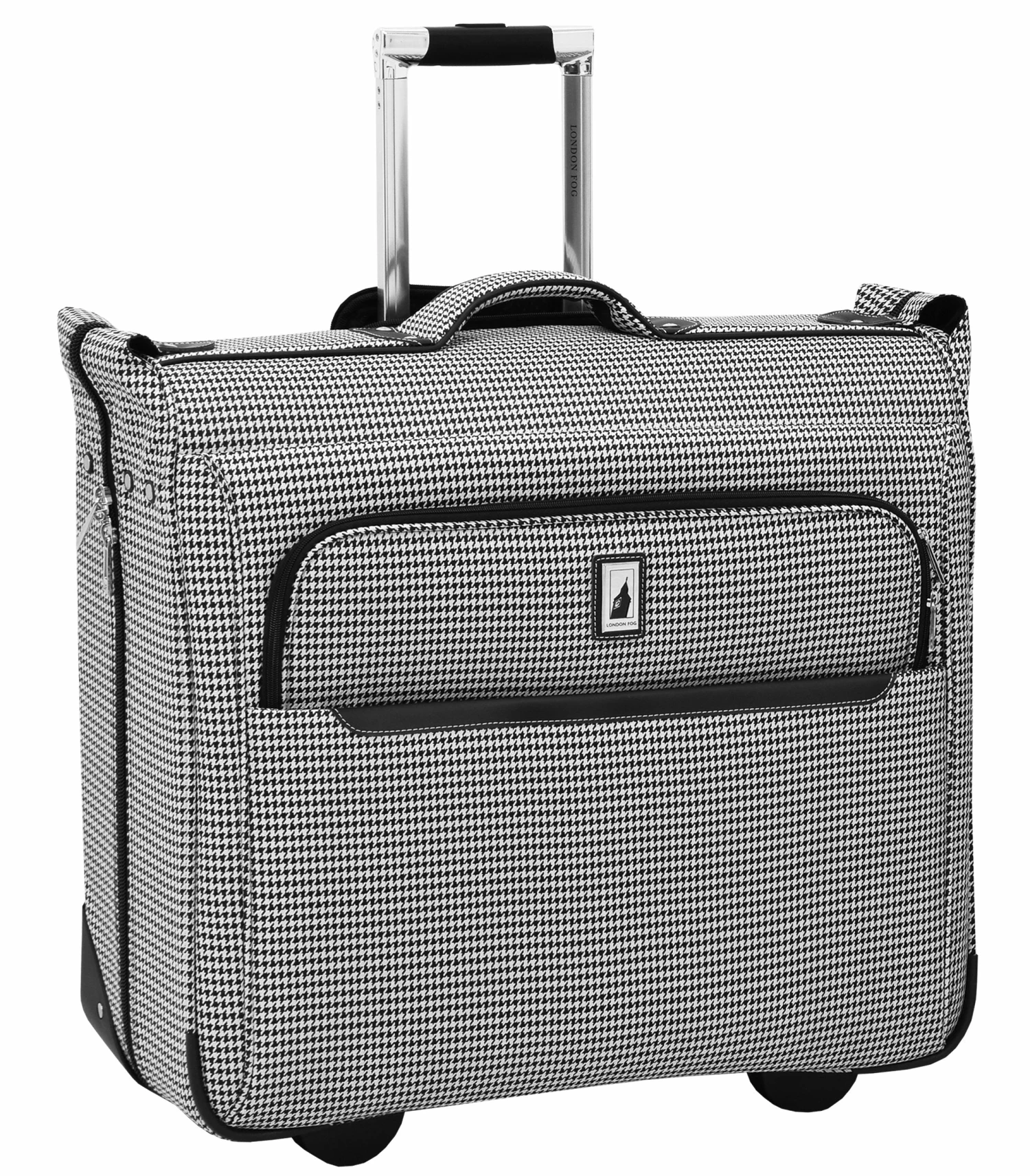 London Fog Cambridge II 44" Wheeled Garment Bag, Black White Houndstooth 3 London Fog Cambridge II 44" Wheeled Garment Bag, Black White Houndstooth