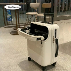 Travel Trolley Bag Rolling Luggage - Rolling Luggage Spinner 20 Inch -Luggage Sales Shop BeaSumore Front opening USB Rolling Luggage Spinner 20 inch light Suitcase Wheel Cabin Trolley Women s.jpg 640x640 f0b9411e 34b4 4471 a216 812752eba62a